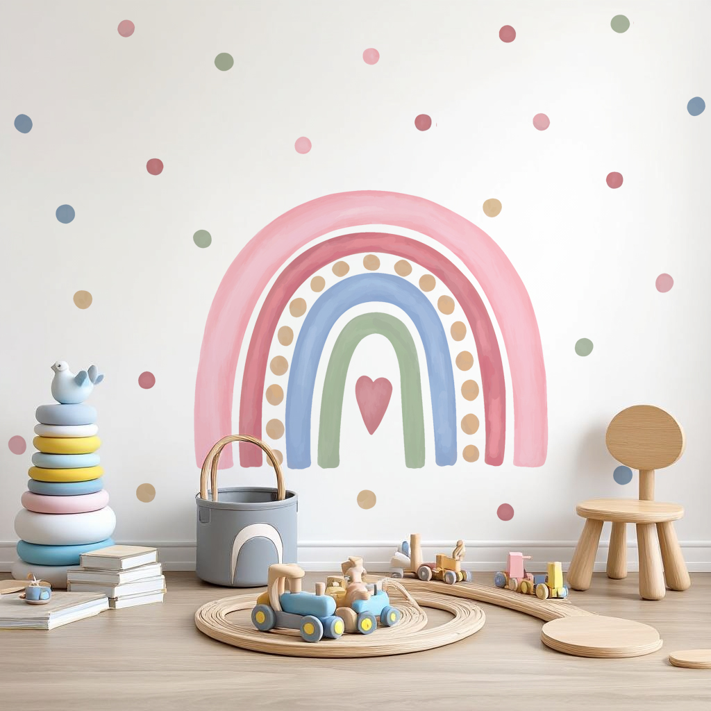 Dotted Dream Rainbow Nursery Wall Sticker
