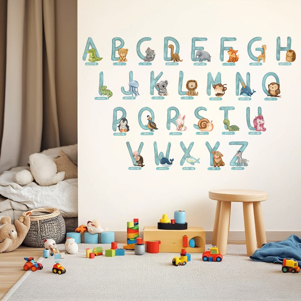 Animal Alphabet Nursery Wall Stickers