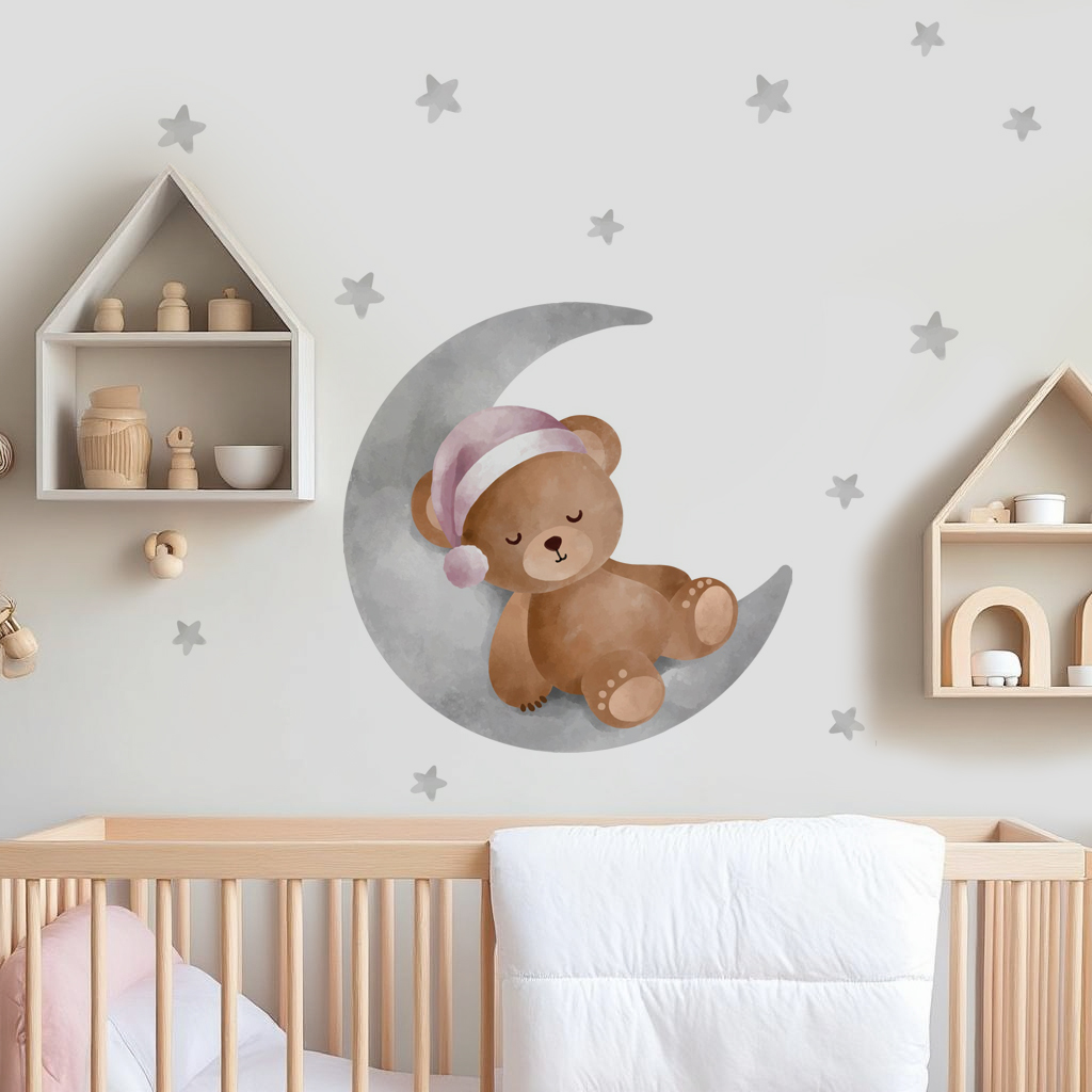 Sleepy Bear Nursery Wall Sticker