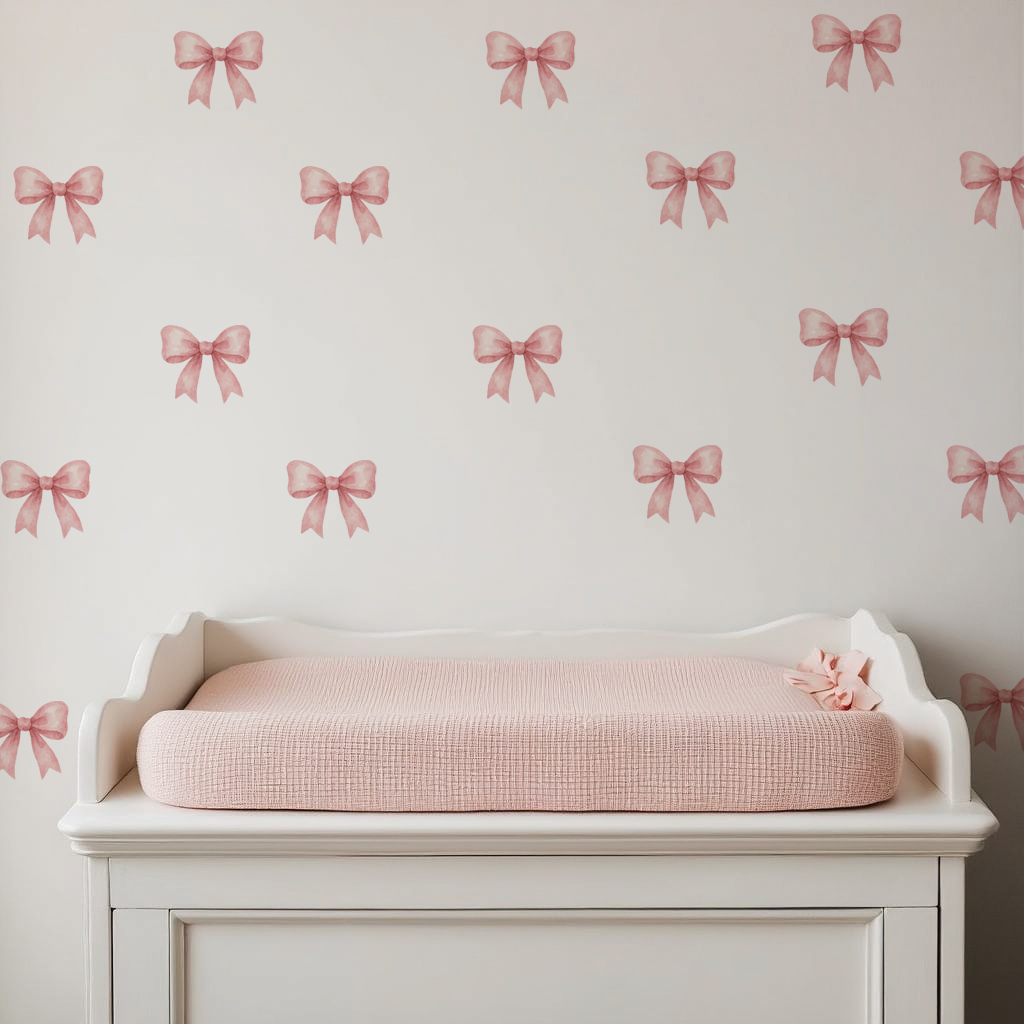 Pink Bow Wall Stickers