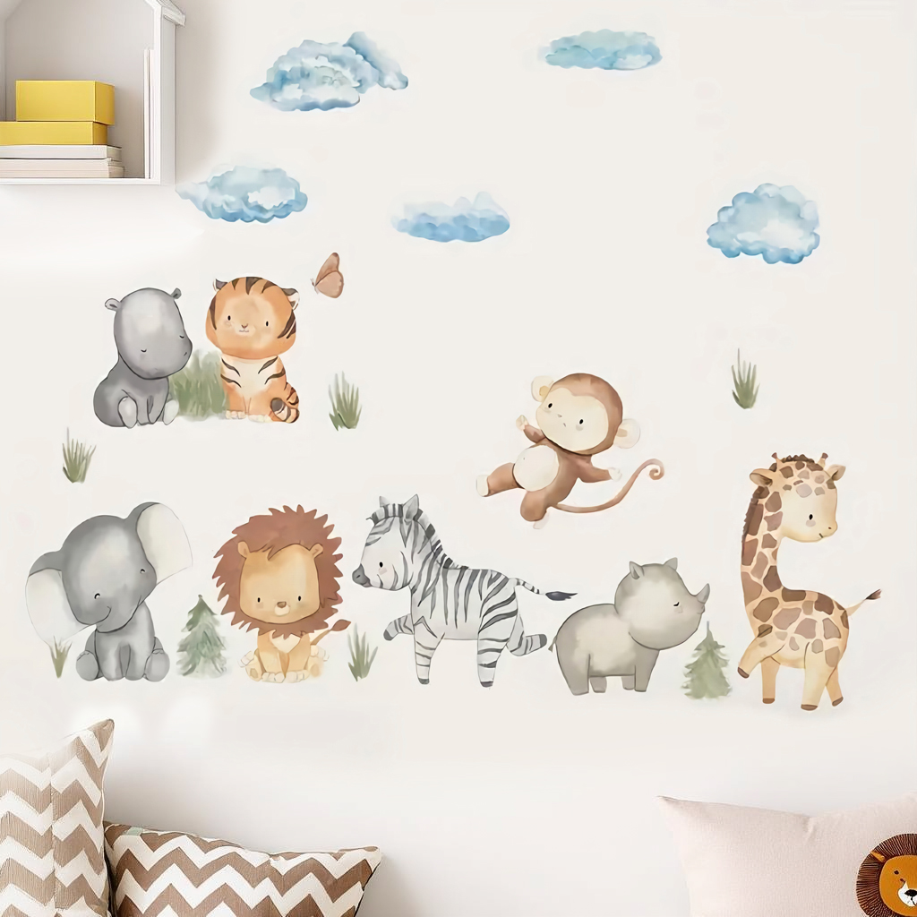 Playful Animals Nursery Wall Stickers