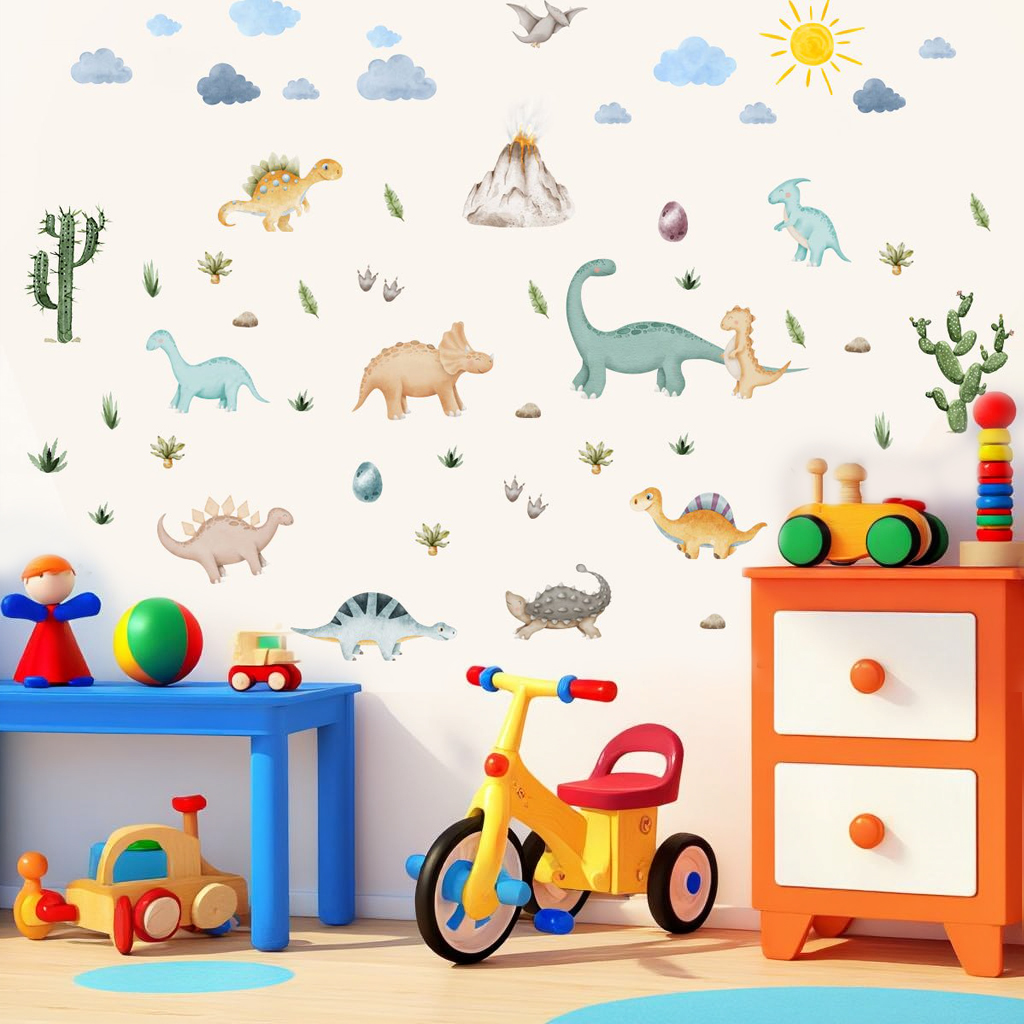 Jurassic Journey Dinosaur Nursery Wall Stickers