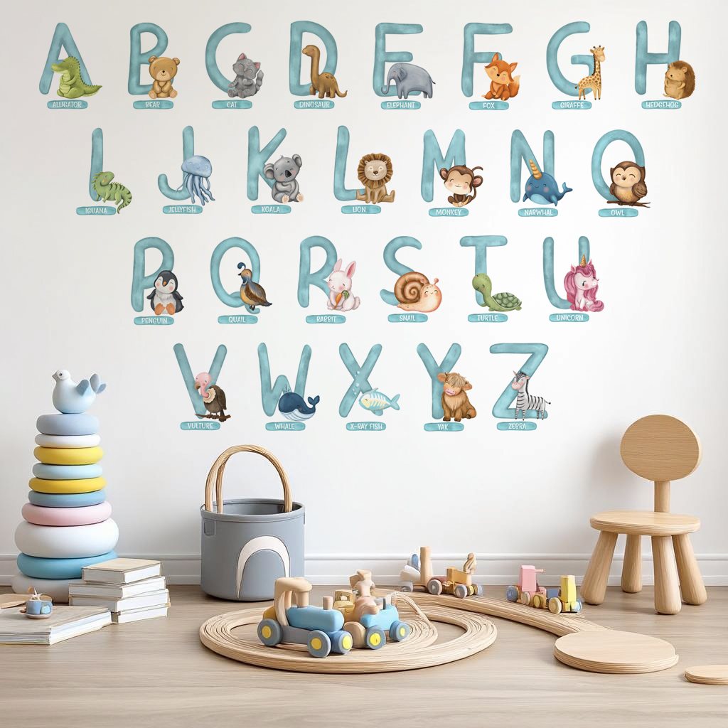 Animal Alphabet Nursery Wall Stickers