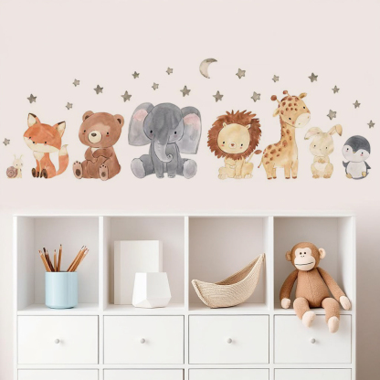 Animal & Stars Nursery Wall Stickers