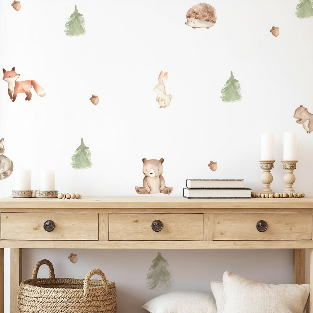 Woodland Forest Animals Nursery Wall Stickers