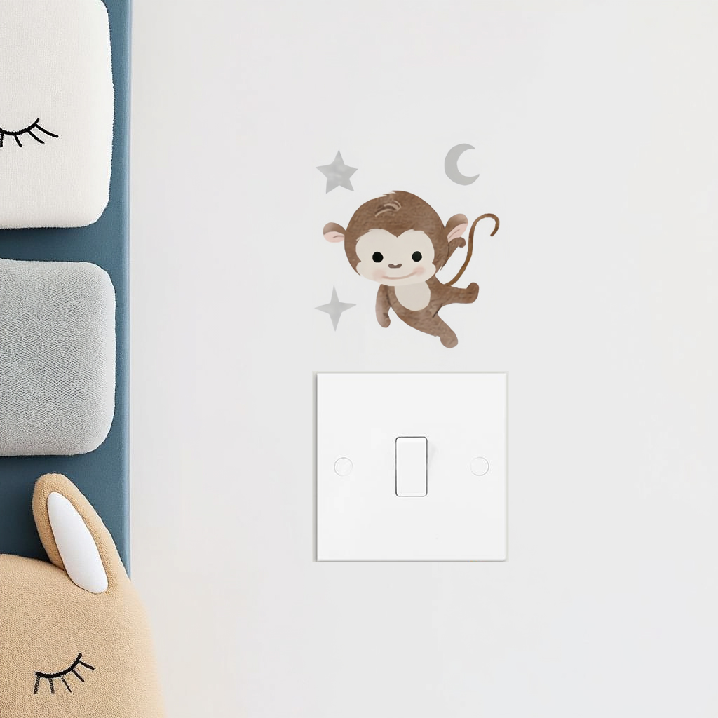 Watercolour Animal Light Switch Wall Stickers