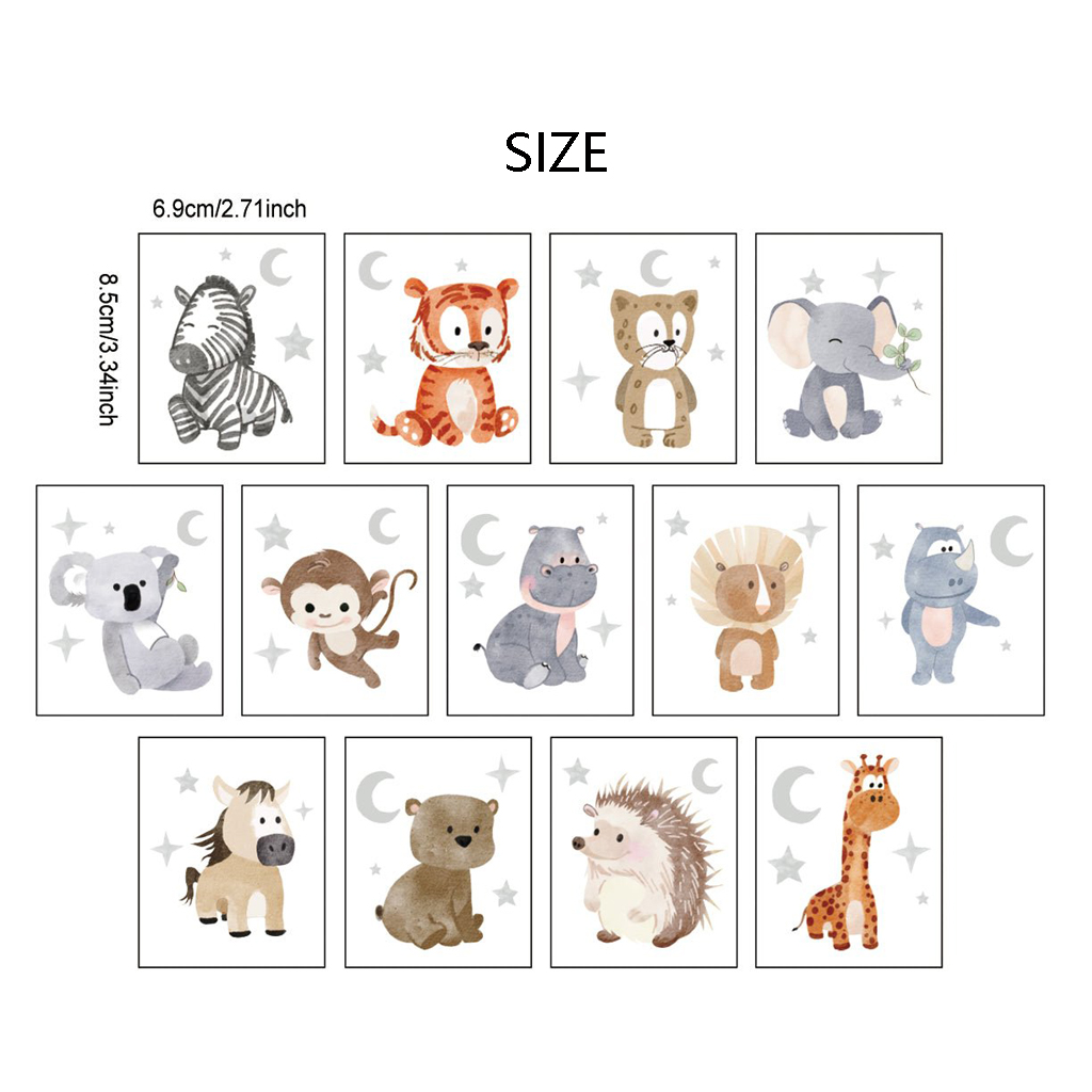 Watercolour Animal Light Switch Wall Stickers