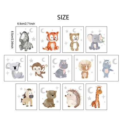 Watercolour Animal Light Switch Wall Stickers