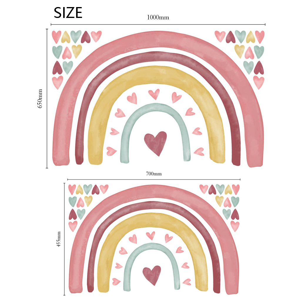 Loving Heart Rainbow Nursery Wall Sticker