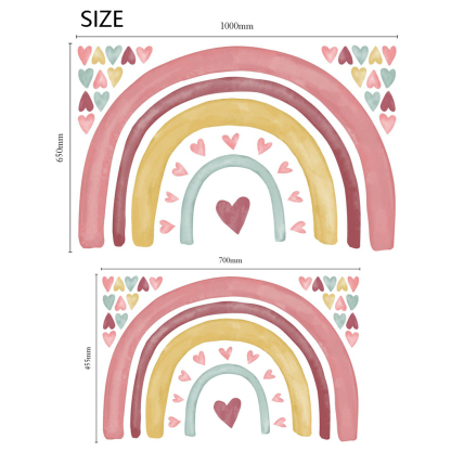 Loving Heart Rainbow Nursery Wall Sticker