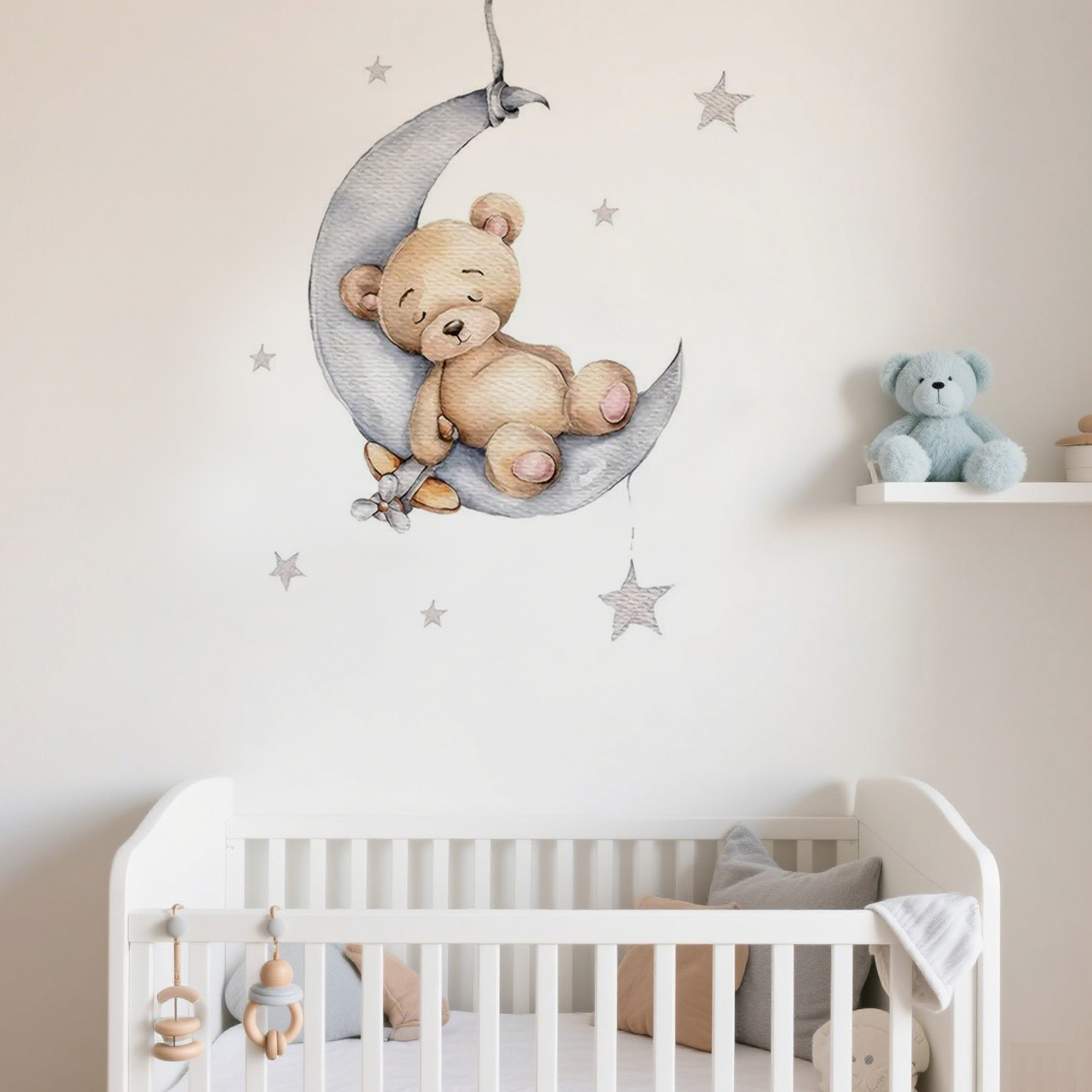Moon & Bear Nursery Wall Sticker