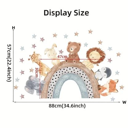Animal Rainbow Nursery Wall Sticker