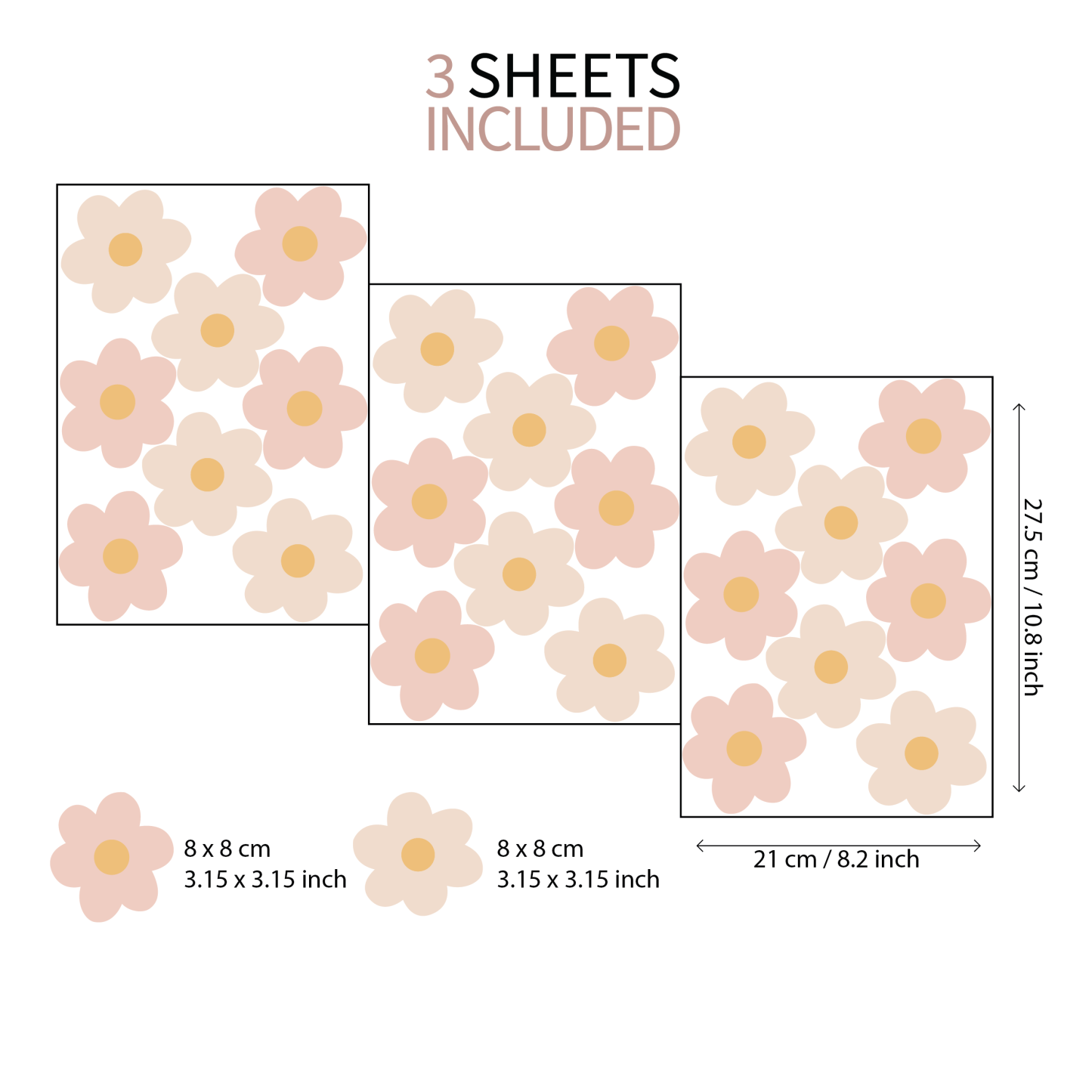Daisy Flowers Nursery Wall Stickers