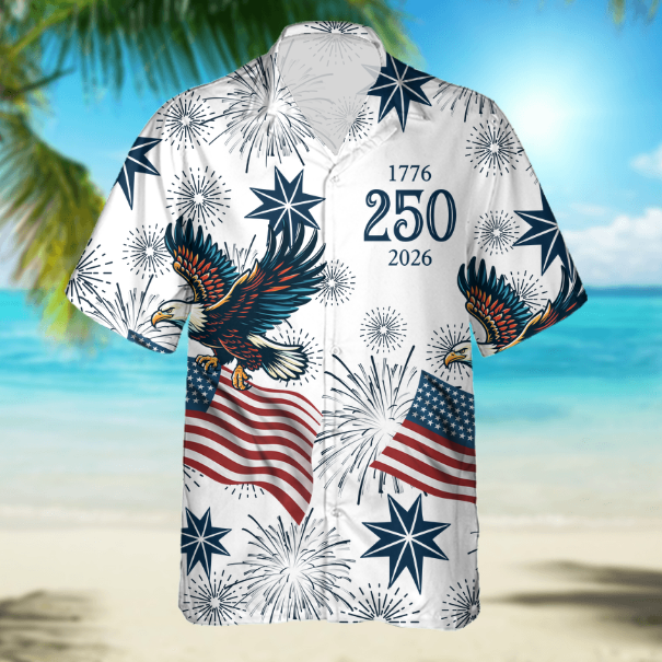 America 250™ Patriot Heritage Hawaiian Shirt – Limited Edition 1776-2026 Anniversary Art Print