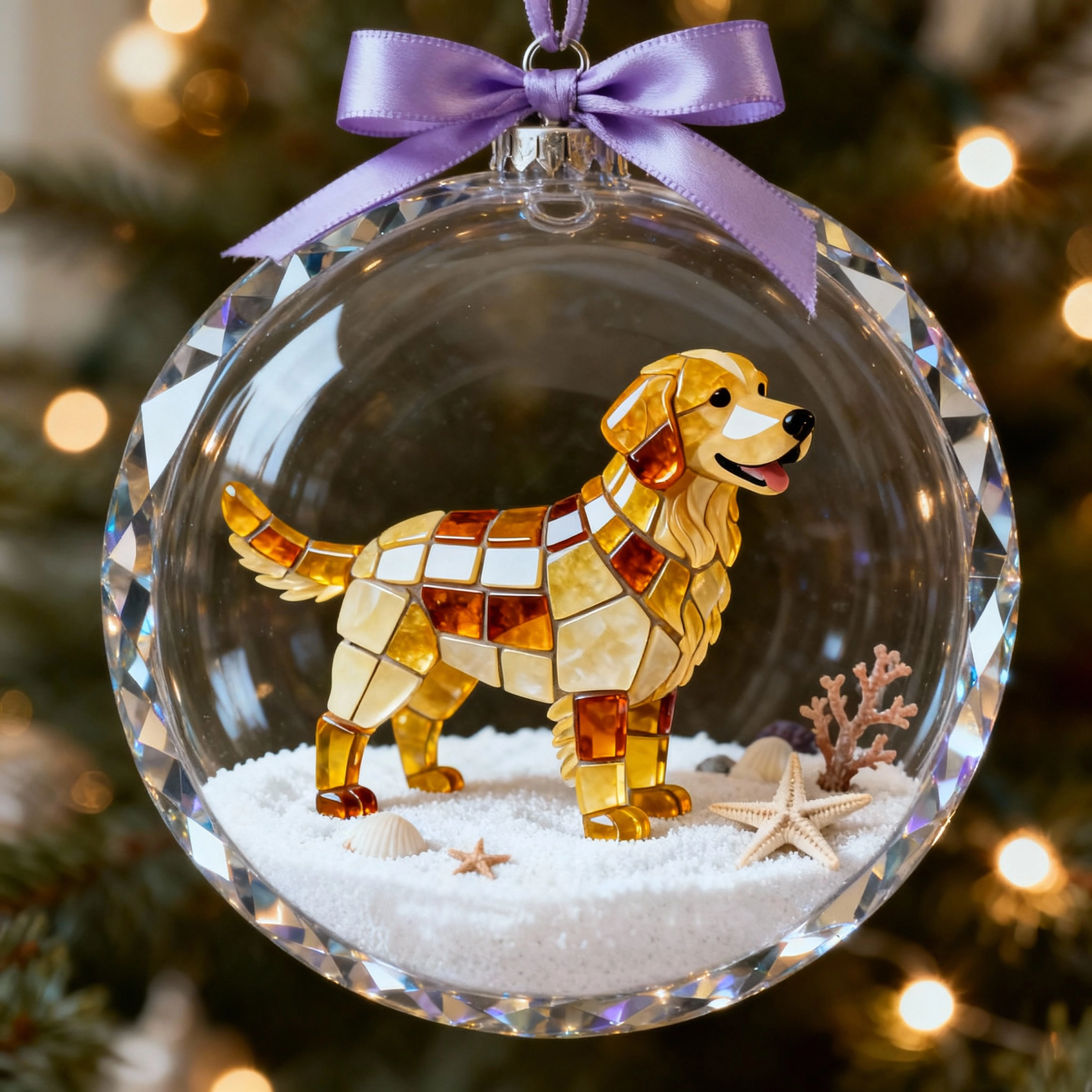 ⏰Promotion 49% OFF🦝Animal-themed Sea Glass Christmas Tree Decoration