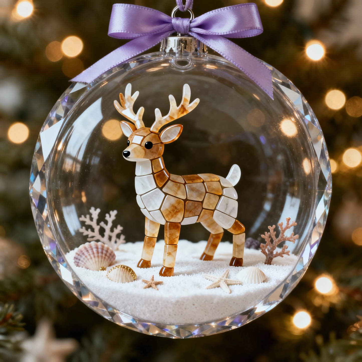 ⏰Promotion 49% OFF🦝Animal-themed Sea Glass Christmas Tree Decoration