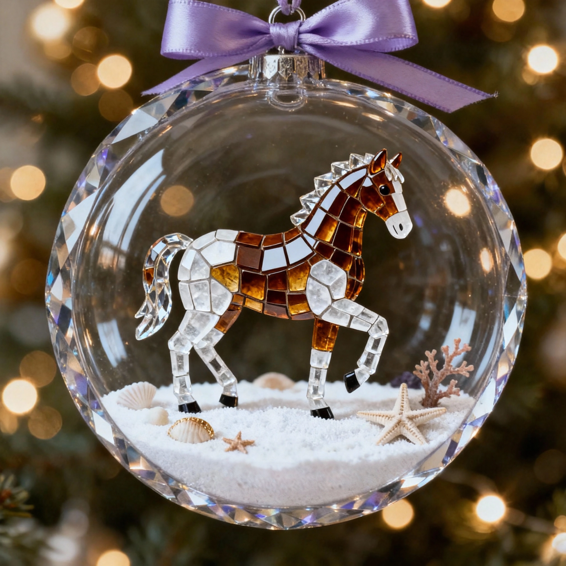 ⏰Promotion 49% OFF🦝Animal-themed Sea Glass Christmas Tree Decoration