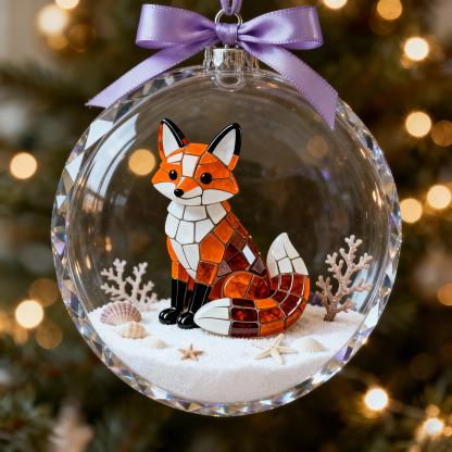 ⏰Promotion 49% OFF🦝Animal-themed Sea Glass Christmas Tree Decoration