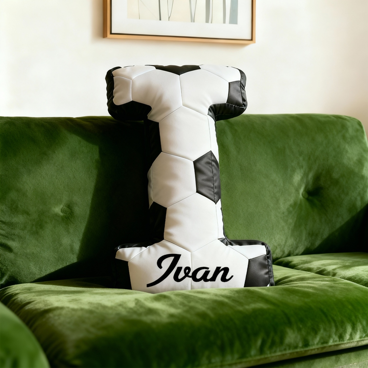 Personalized Baseball Letter Pillow with Custom Name for Sports Fans