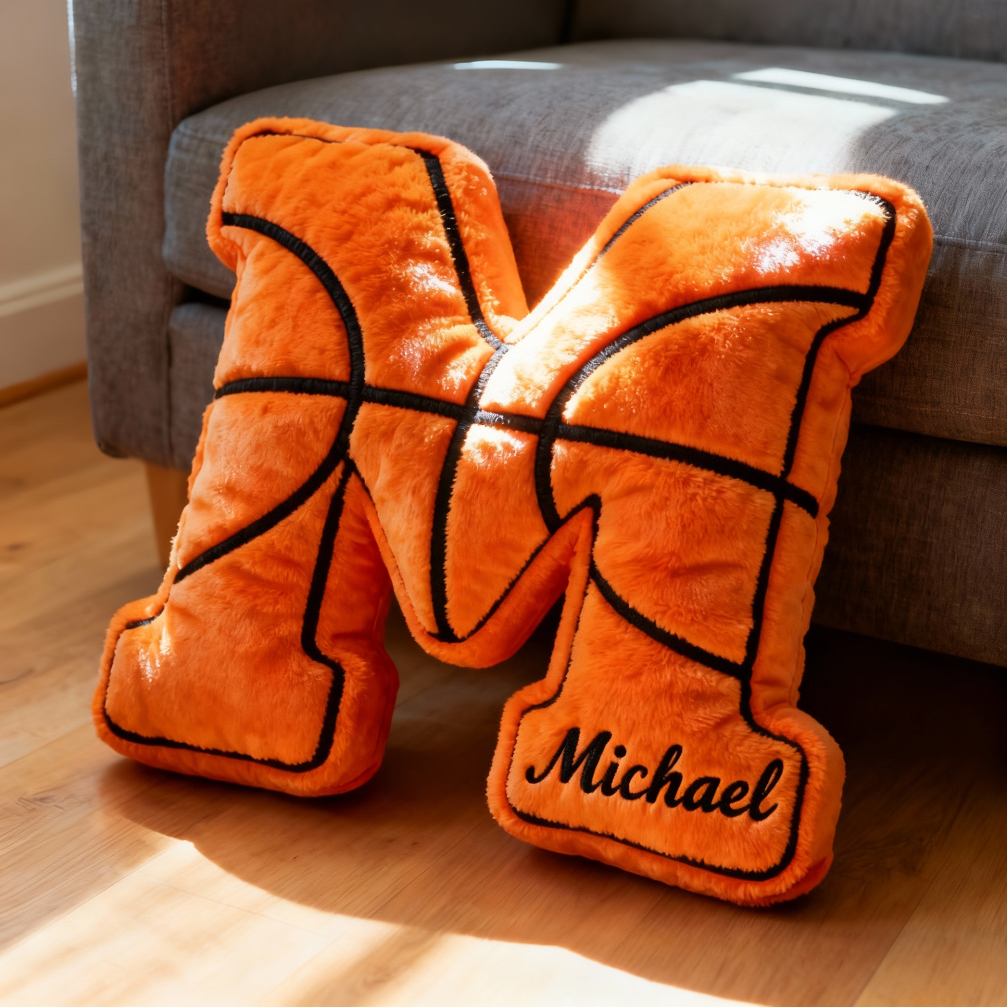 Personalized Baseball Letter Pillow with Custom Name for Sports Fans