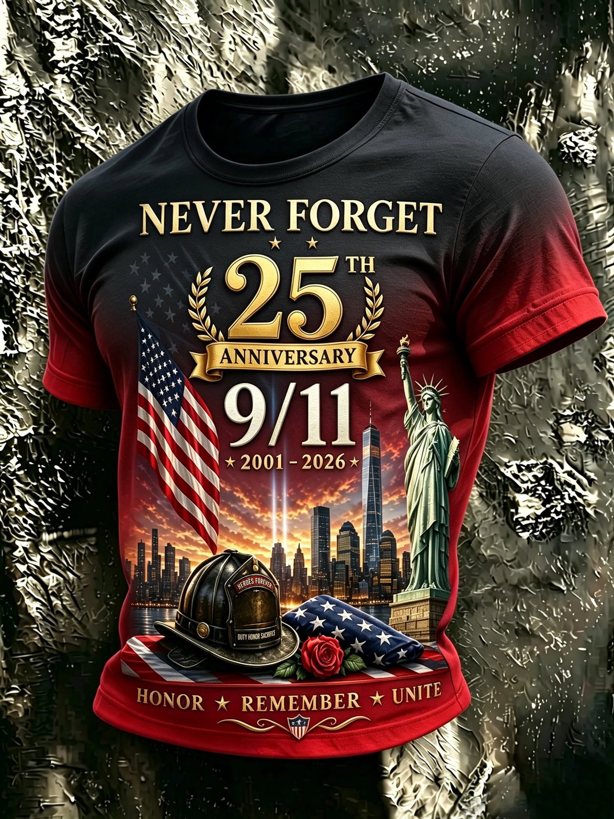 Men's 9/11 25th Anniversary Graphic T-Shirt