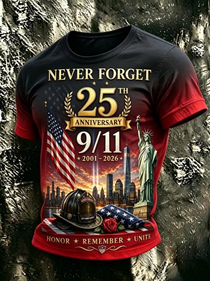Men's 9/11 25th Anniversary Graphic T-Shirt