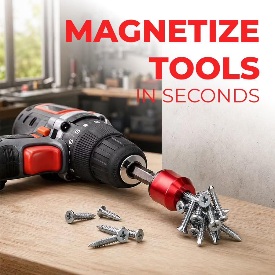 Magnetize screwdriver tools in seconds