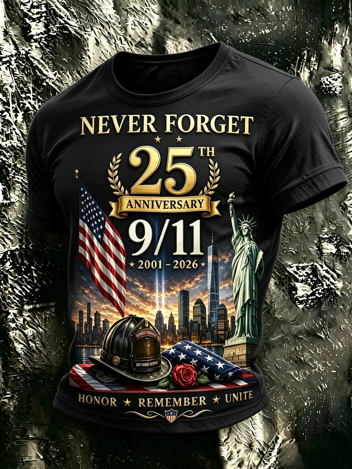 Men's 9/11 25th Anniversary Graphic T-Shirt