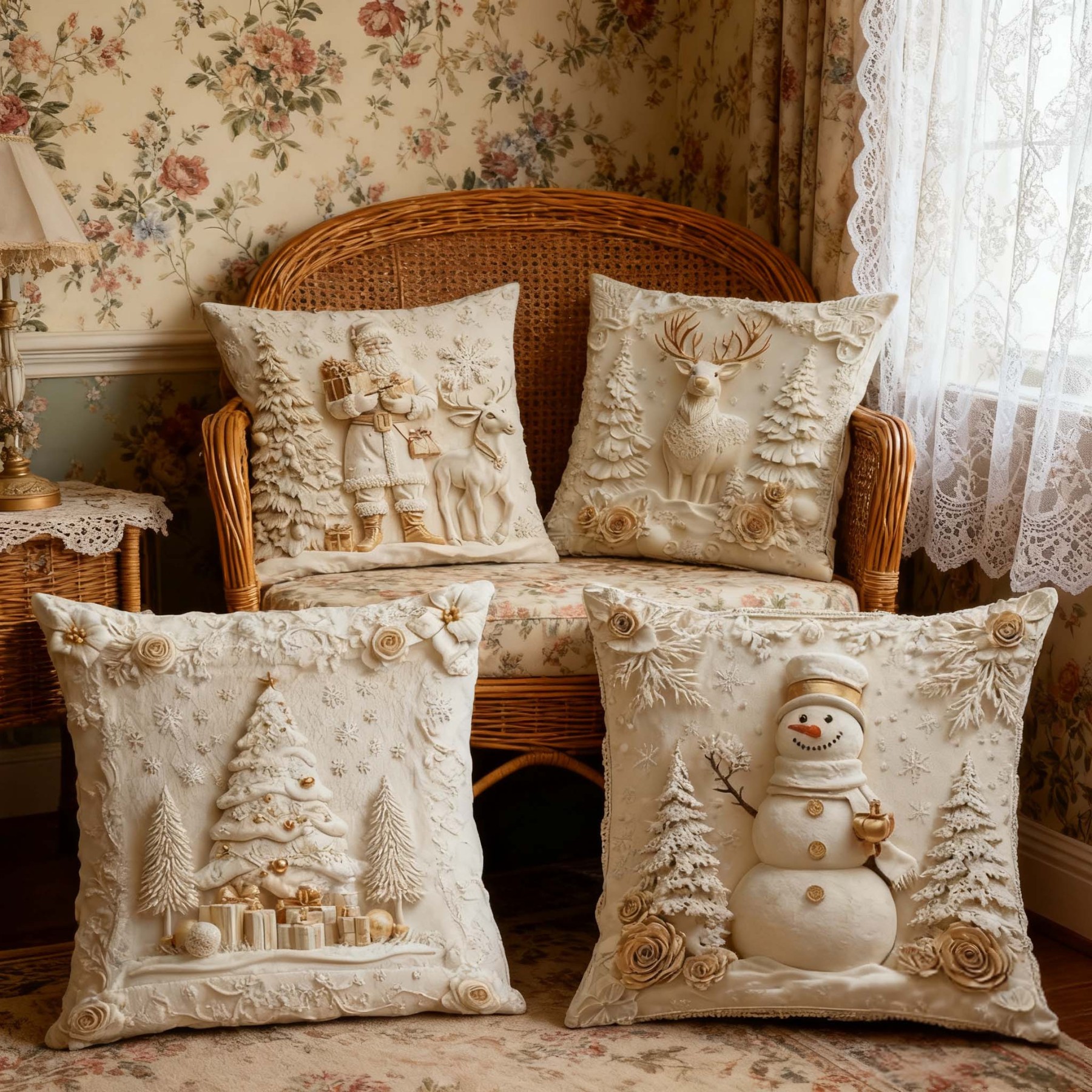 🏆 50K+ SOLD! 🎄 Luxury Christmas Style Pillow Cover – Machine Washable, Wrinkle-Resistant, Durable, Perfect for Living Room, Bedroom, Office & More 🛋️✨