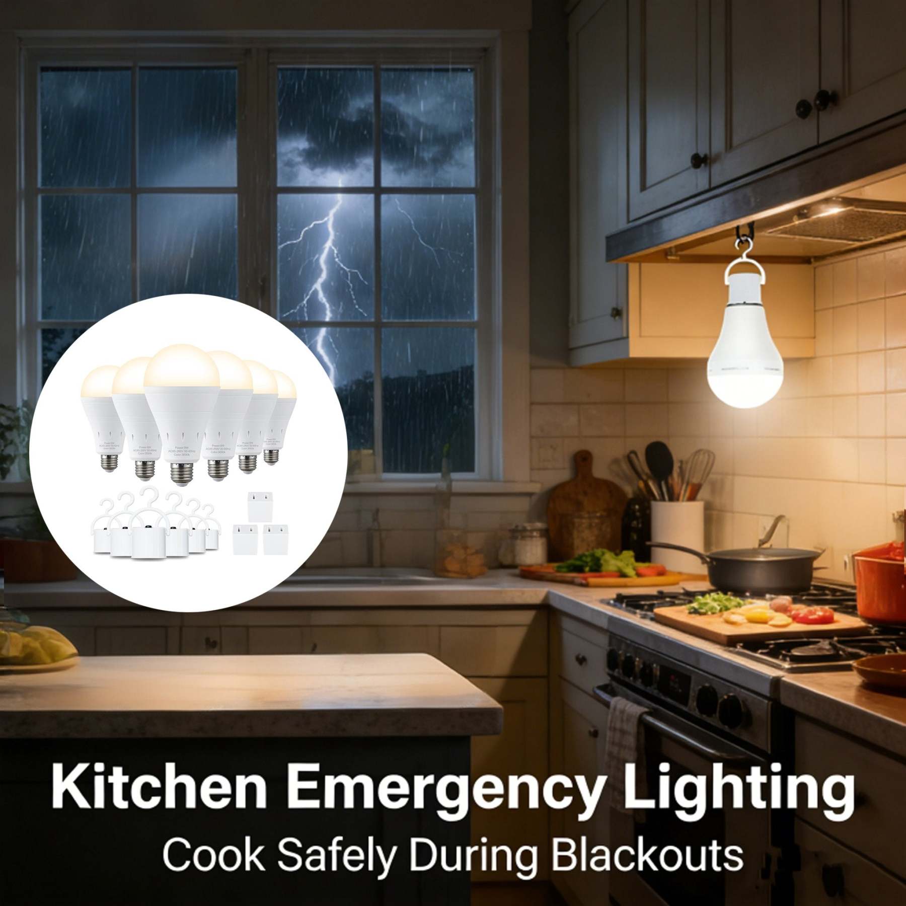 3-Pack / 6-Pack Rechargeable Emergency Light Bulbs 💡