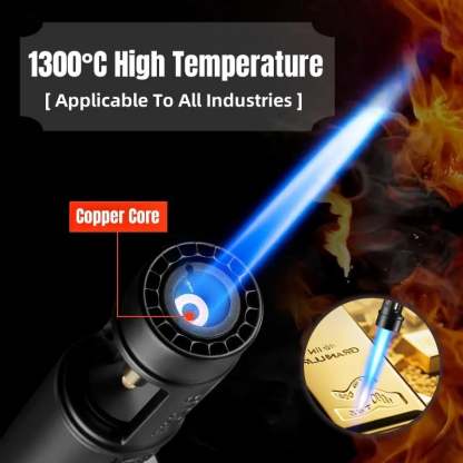 Portable Torch Lighter-🔥 1300°C of Pure Power – Windproof, Refillable & Ready for Anything! 💨🍳🏕️
