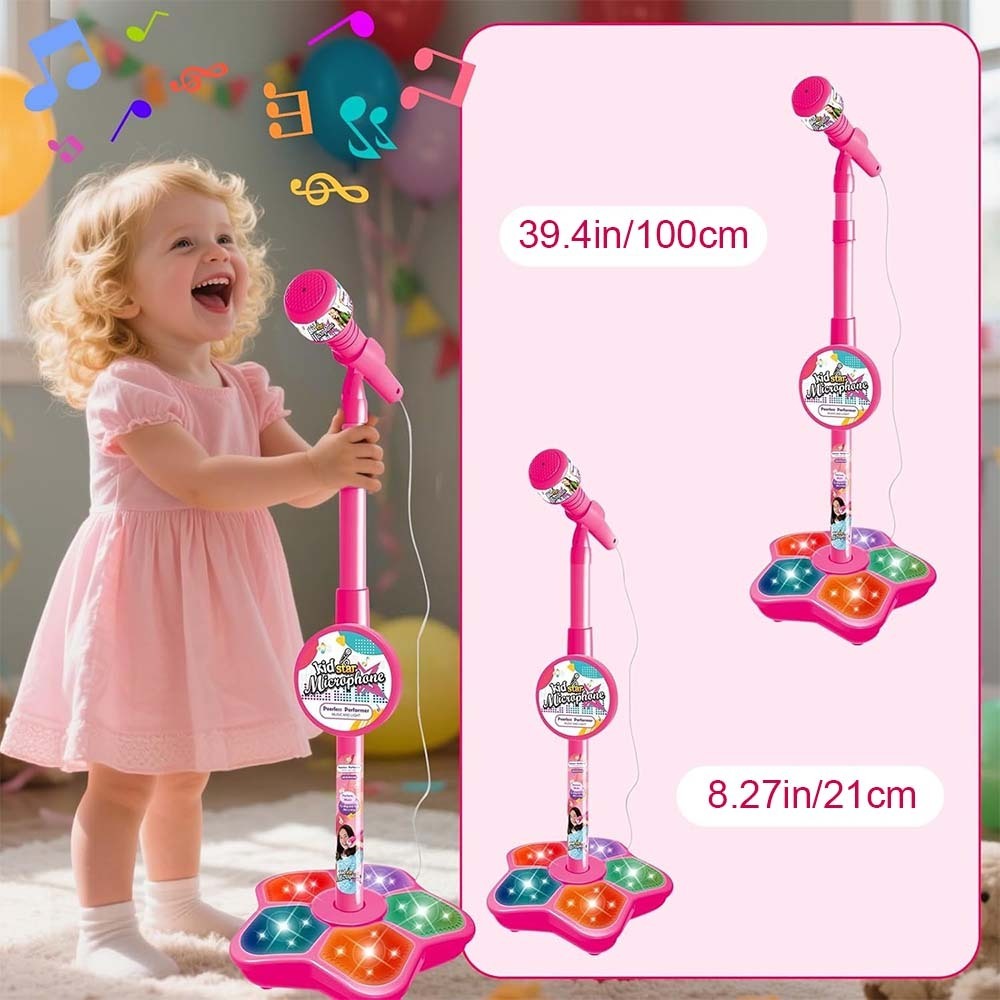 🎄Christmas Sale 49% OFF! 🎤Microphone Toy, Karaoke Machine Toy with Light🎁Perfect Gift for Children🎁