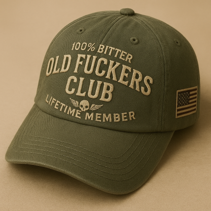 Old Fuckers Club-Vintage Baseball Cap