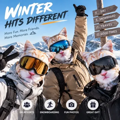 ⏳ 50% OFF – 🦊 Funny Animal Face Ski Mask |The Funniest Winter Balaclava Everyone Will Ask About