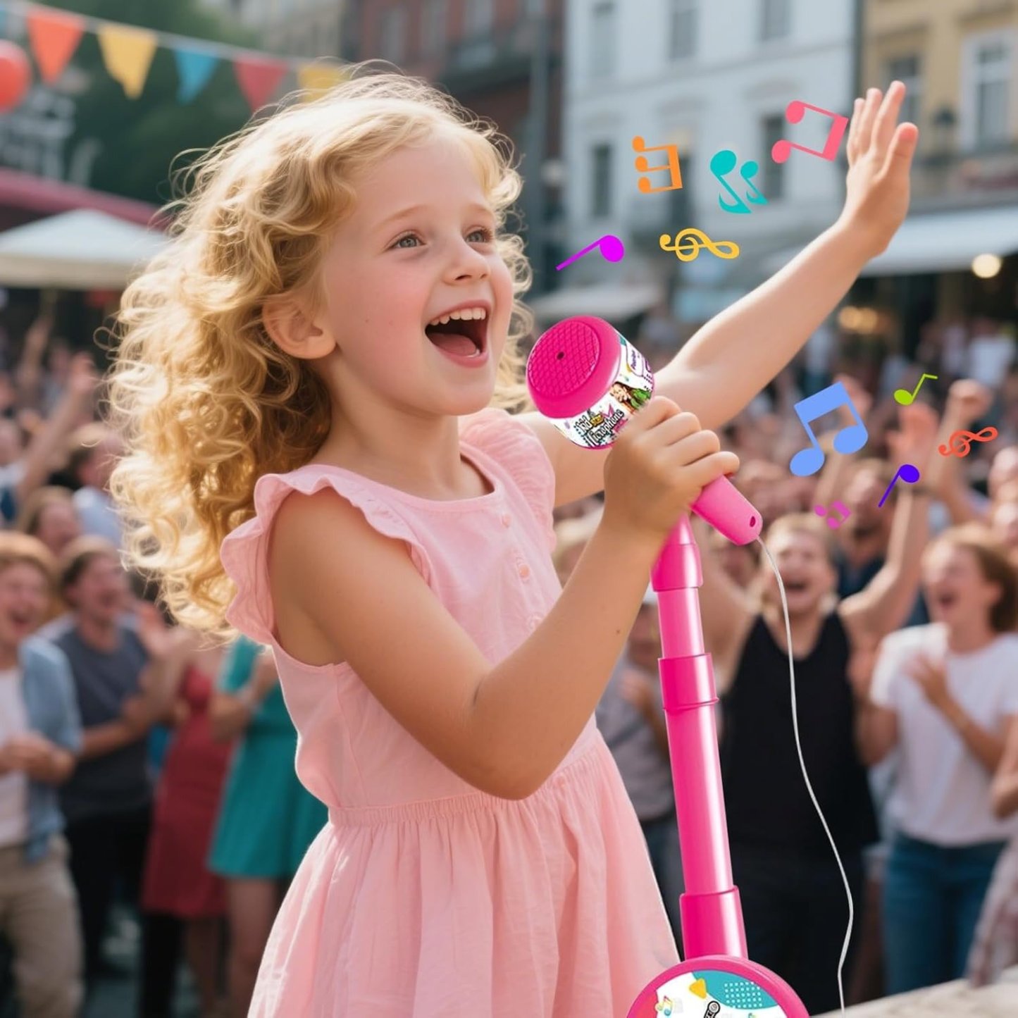 🎄Christmas Sale 49% OFF! 🎤Microphone Toy, Karaoke Machine Toy with Light🎁Perfect Gift for Children🎁