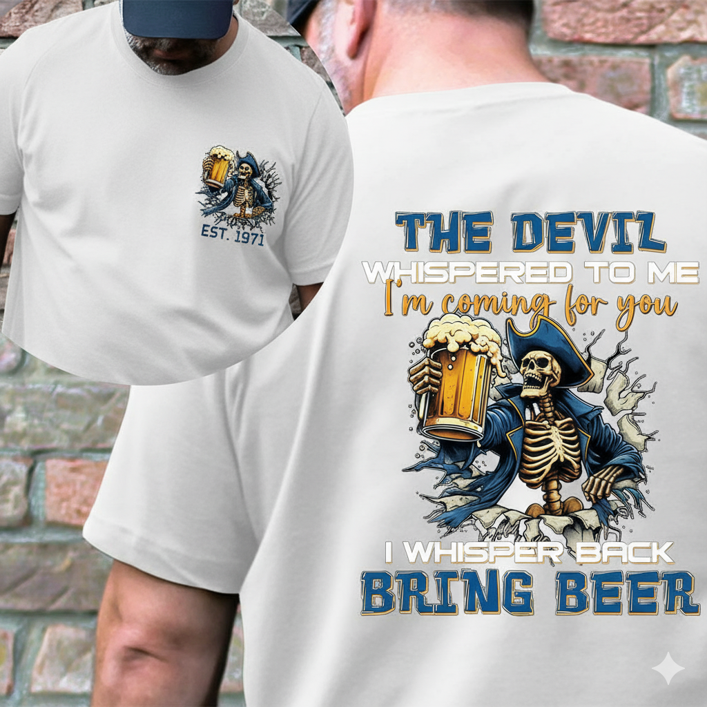 The Devil I'm Coming For You Generation X Shirt, I Whisper Back Bring Beer Gen X Sweatshirt, Hoodie,Custom Year Of Birth Shirt