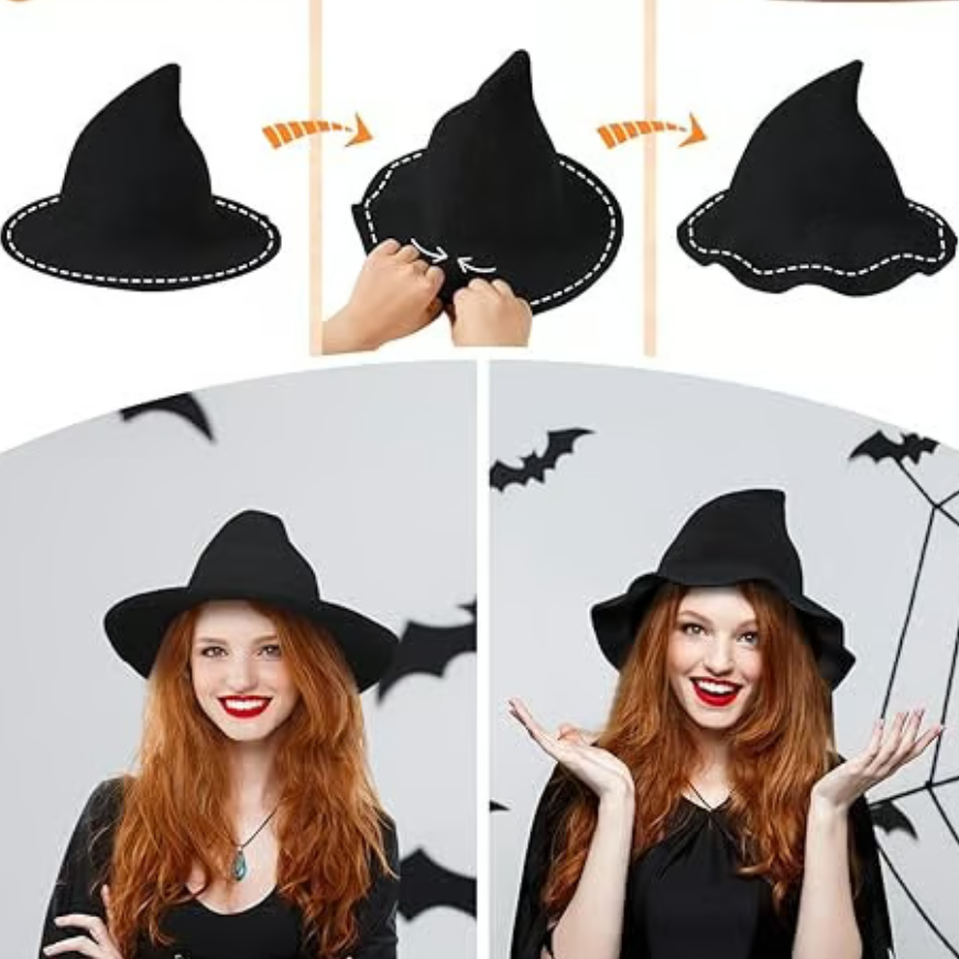 2025 Halloween Warm Wool Felt Fedora Hat