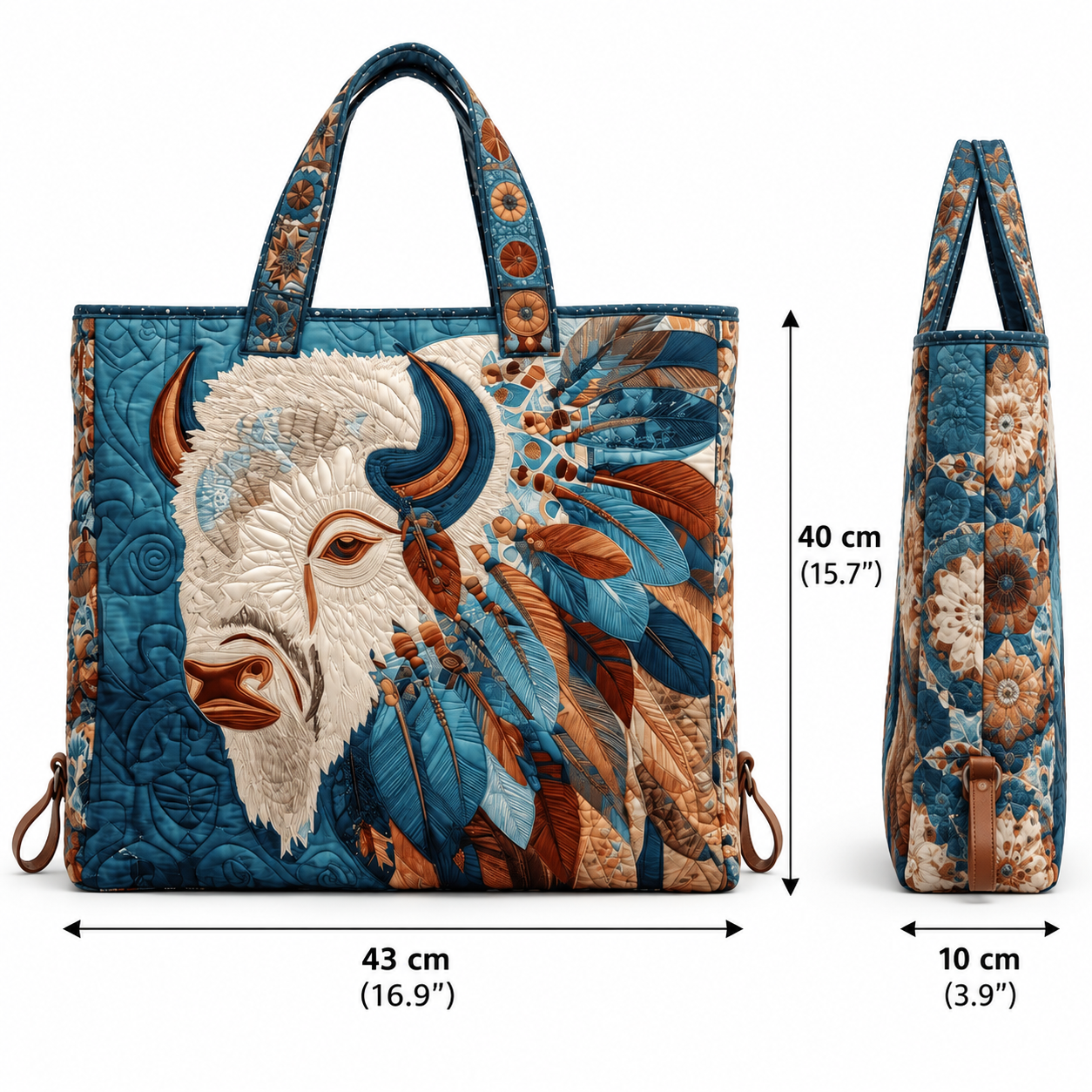 Handmade American Quilted Tote Bag