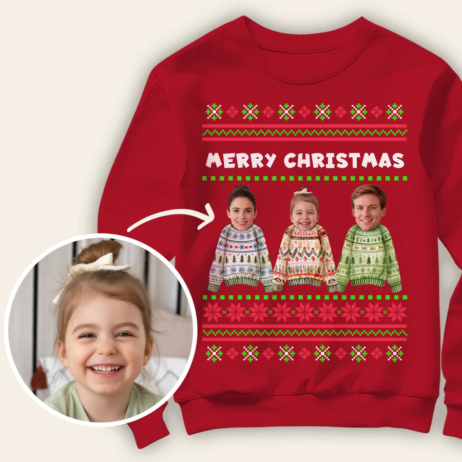 Personalized Ugly Christmas Sweater "Family"