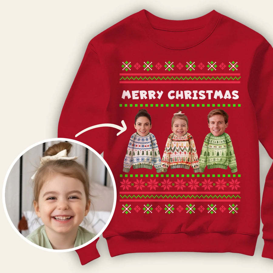 Personalized Ugly Christmas Sweater "Family"