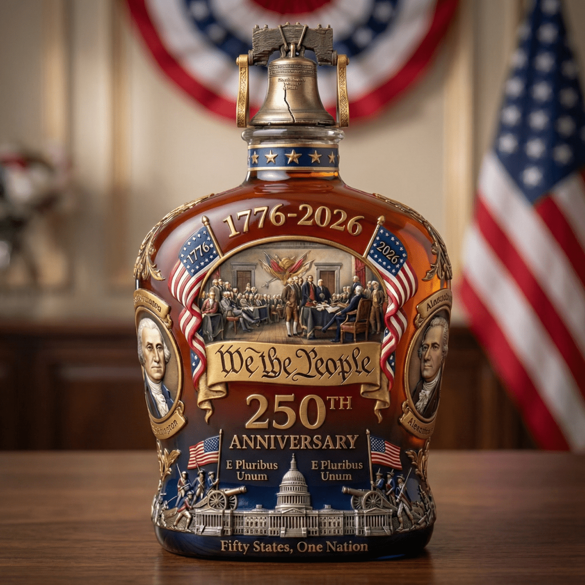 America 250th Anniversary Whiskey Bottle