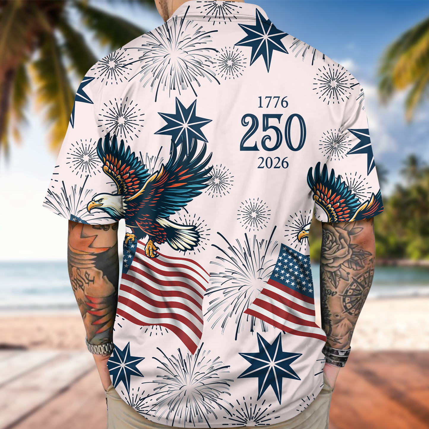 America 250™ Patriot Heritage Hawaiian Shirt – Limited Edition 1776-2026 Anniversary Art Print