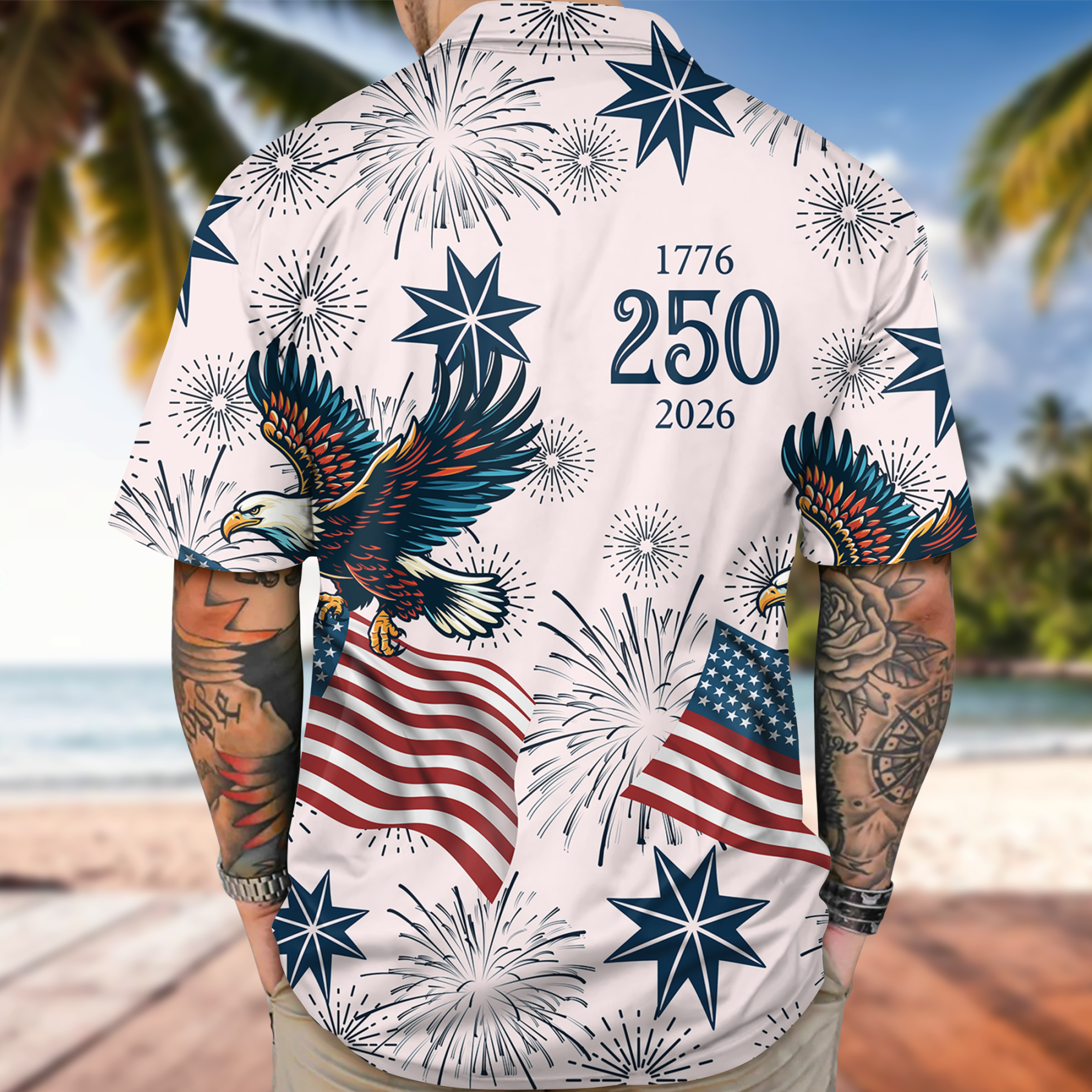 America 250™ Patriot Heritage Hawaiian Shirt – Limited Edition 1776-2026 Anniversary Art Print