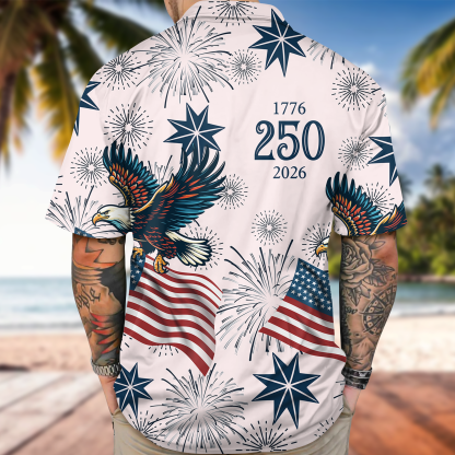 America 250™ Patriot Heritage Hawaiian Shirt – Limited Edition 1776-2026 Anniversary Art Print