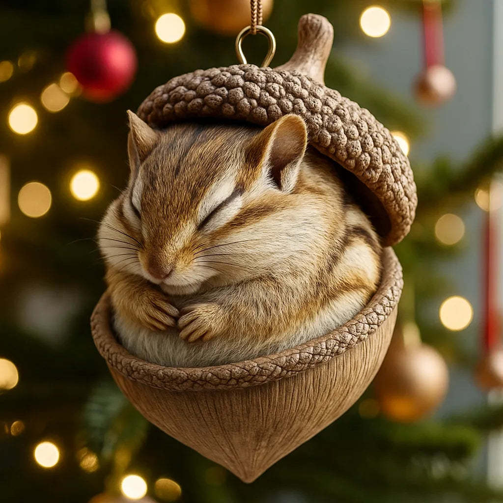 🎁❤️Forest Animal Acorn Ornaments – Cozy Forest Christmas Ornaments
