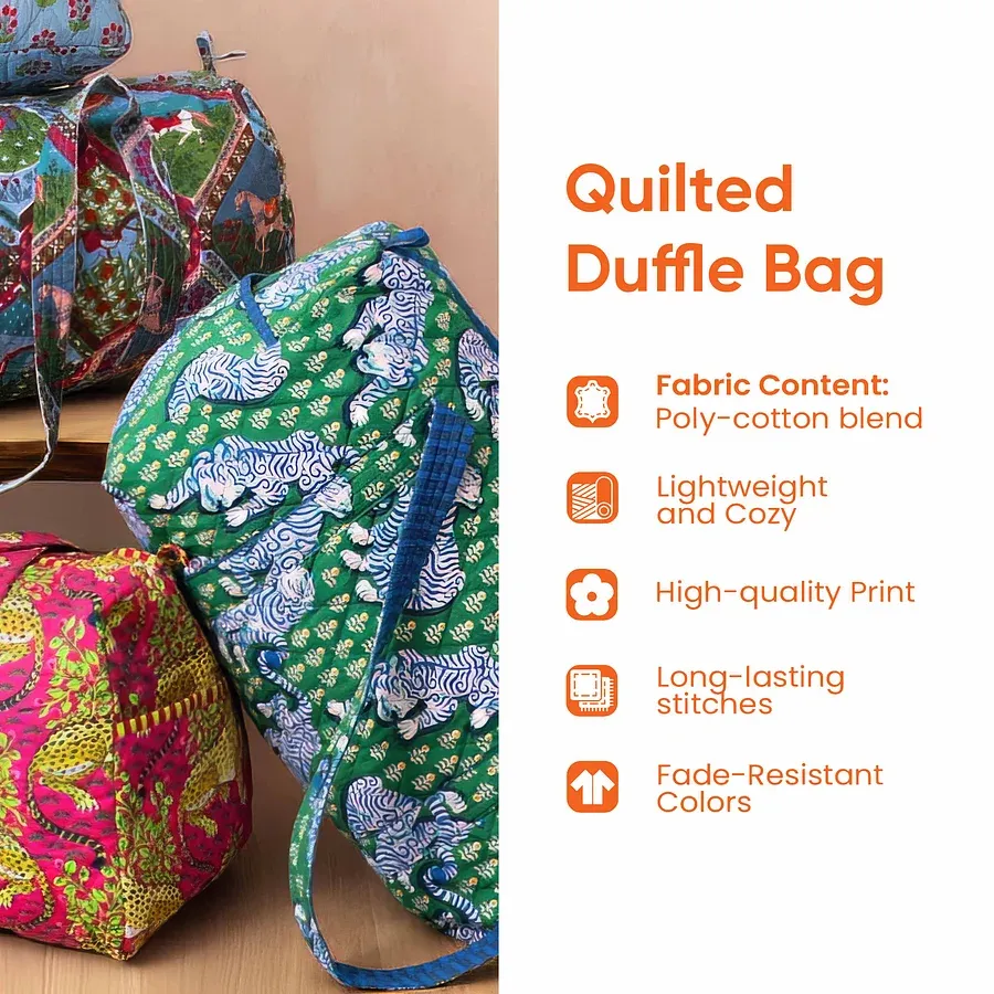 🏆 New Year Special Offer 50% OFF🔥Animal Quilt Duffle Bag