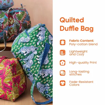 🏆 New Year Special Offer 50% OFF🔥Animal Quilt Duffle Bag