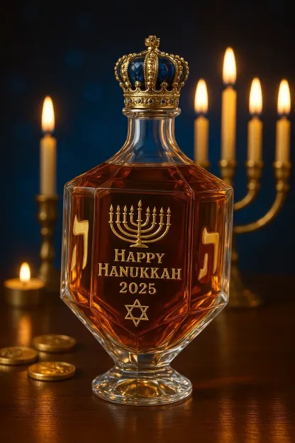 🕎Hanukkah 2025 Dreidel Whiskey Bottle🔥