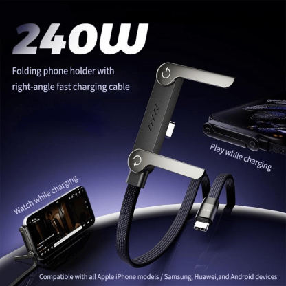 LAST DAY 49% OFF⚡️240w super fast charging📱Invisible Holder Charger Cable with Stand