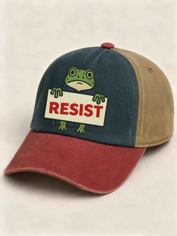 Unisex Portland Frog Resist Print Hat